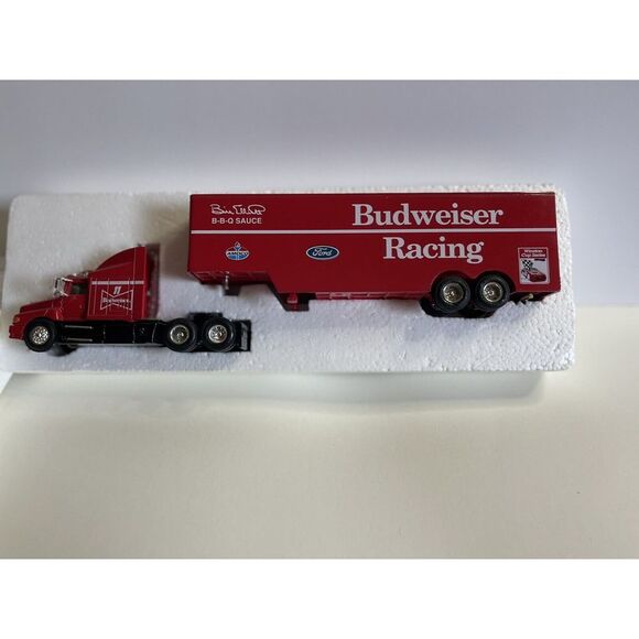 Racing Champions Die Cast Bank Bill Elliott  Budweiser Semi And Amoco Car